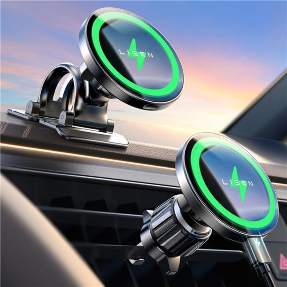 Car Mount Charger,Magnetic Wireless Car Charger for iPhone 17Pro Max Accessories